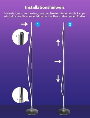 Govee RGBIC LED Stehlampe Smart WLAN Dimmbar – Schwarz