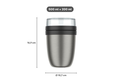 Mepal Thermobehälter Ellipse Lunchpot 500 + 200 ml Nordic black