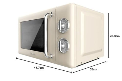 Cecotec Proclean 3110 Mikrowelle mit Grill - Retro Beige Mechanisch