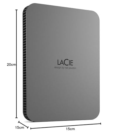LaCie Mobile Drive Moon tragbare Festplatte 4TB silber