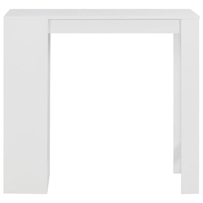 vidaXL Bartisch mit Regal – Stehtisch Küchentheke Weiss