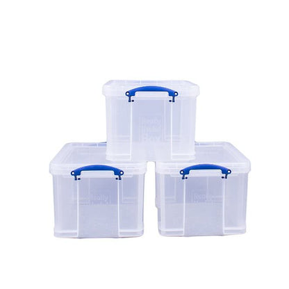 Really Useful Aufbewahrungsboxen 3er-Pack 35 l farblos