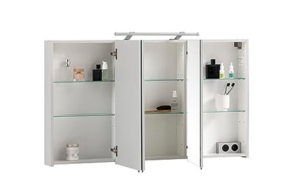 Schildmeyer 132253 Spiegelschrank – Weiss, 120x16x71 cm