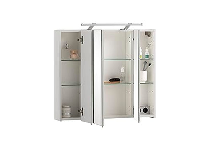 Schildmeyer Spiegelschrank 125353 - Weiss Glanz 80 cm