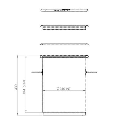 DUST COMMANDER S30 Zyklon Staubabscheider – 30L Stahl Bausatz