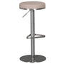 FineBuy Barhocker höhenverstellbar – Edelstahl & Gepolstert. Gepolsterter Sitz auf Edelstahlsäule. Ideal für Bartheken.