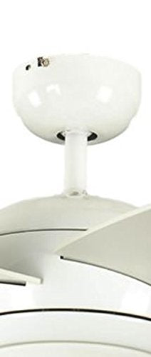 Pepeo Melton Deckenventilator mit Beleuchtung – Weiss, 132cm
