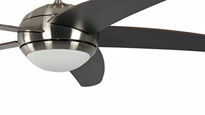 Pepeo Melton Deckenventilator mit Licht – Nickel/Braun 132cm