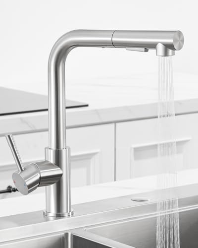 Sofetiy Küchenarmatur Ausziehbar mit Brause – Edelstahl Gebürstet