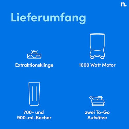 nutribullet Personal Blender 1000W – Smoothie Maker 900ml