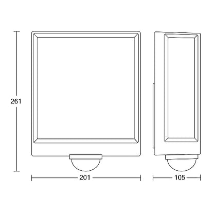 Steinel L 40 SC Connect Smarte LED Aussenwandleuchte - Anthrazit