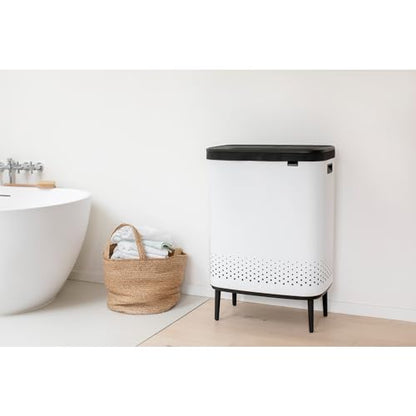 Brabantia Bo Wäschesammler Hi 2x45L Wäschekorb - Weiss