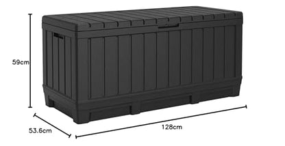 Koll Living Gartenbox Aufbewahrungsbox – 350 Liter Anthrazit