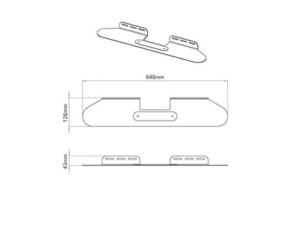 Flexson Wandhalterung für Sonos Beam - Schwarz