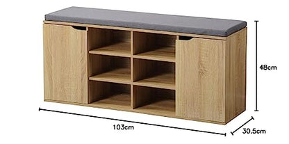 Kesper Schuhschrank mit Sitzkissen Sonoma Eiche 15928 13