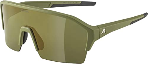 ALPINA Sportbrille Olive Matt - Unisex Fahrradbrille