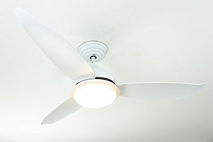 PEPEO Raja Deckenventilator mit Beleuchtung – Weiss 122cm