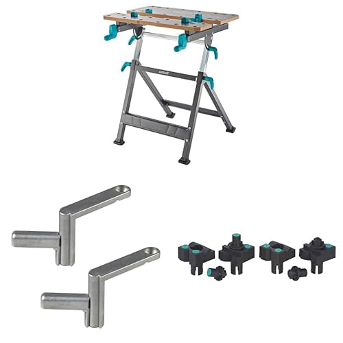wolfcraft Master 650 Ergo Spann- und Arbeitstisch - Höhenverstellbar. Grau-braun.