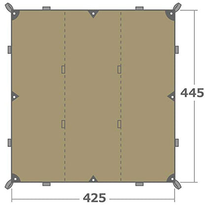 Tatonka Tarp 1 TC Zeltplane Wasserdicht 425x445 cm Beige