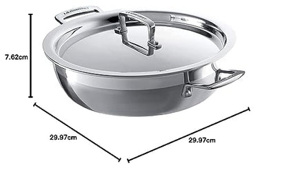 Le Creuset Gourmet-Profitopf 3-ply Edelstahl Kochtopf Ø 30 cm
