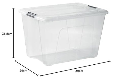 Iris Ohyama Aufbewahrungsboxen NTB-60 60L 4er-Set Silber