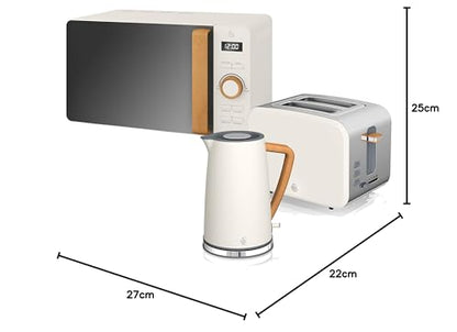 Swan Nordic Frühstücksset – Wasserkocher, Toaster, Mikrowelle Weiss