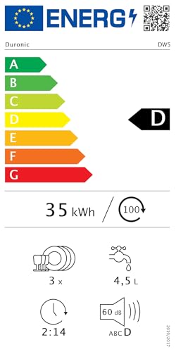 Duronic DW5 BK Mini Spülmaschine – Ohne Wasseranschluss