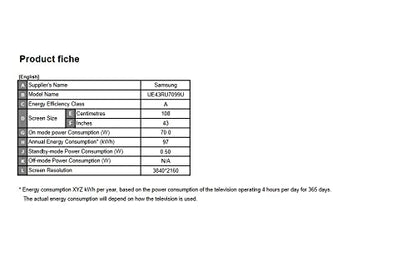 Samsung RU7099 4K UHD LED Smart TV – 43 Zoll (2019)