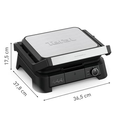 Tefal SuperGrill 3in1 Kontaktgrill - Schwarz Silber GC510DE0