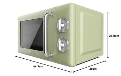 Cecotec Proclean 3010 Retro Mikrowelle - Grün Mechanisch 20 l