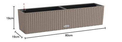 Lechuza BALCONERA Cottage 80 Balkonkasten – sandbraun 4er-Pack