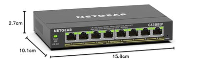 Netgear GS308EP PoE+ Switch 8 Port Gigabit Plus