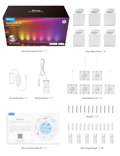 Govee RGBIC LED Wandleuchte Innen – Alexa, WiFi & Deko