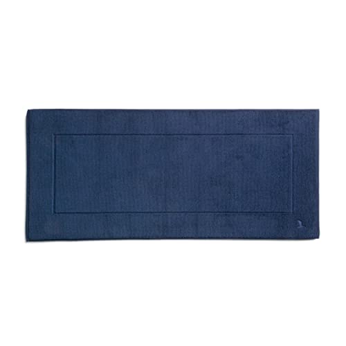 Möve Superwuschel Badteppich - Deep Sea. Rechteckiger, tiefseeblauer Badteppich. Saugfähige Textilunterlage für Badezimmerböden, bietet Komfort und verhindert Ausrutschen.
