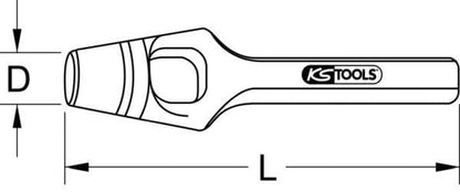 KS Tools 129.2120 Henkel-Locheisen für Stanzarbeiten - 120mm