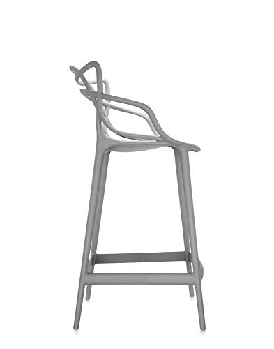 Kartell Masters Stool Hocker in Grau, 65 cm Höhe