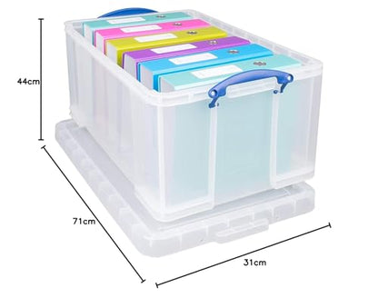 Really Useful Box 64L Aufbewahrungsbox transparent 2er-Pack