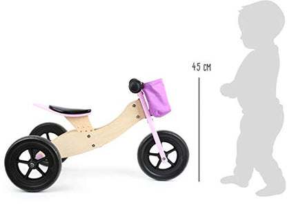 small foot Laufrad-Trike Maxi 2in1 Rosa Holz