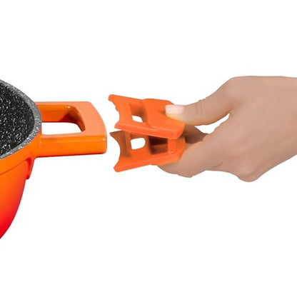 STONELINE Cocotte Bräter Aluguss 28 cm Induktion – Ofenrot