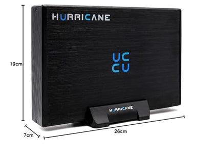 HURRICANE GD35612 Externe Festplatte 2TB 3.5" USB 3.0 Aluminium