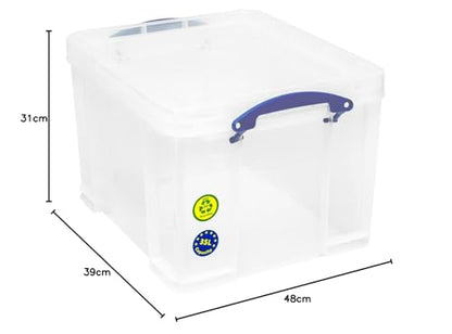 Really Useful Aufbewahrungsboxen 3er-Pack 35 l farblos
