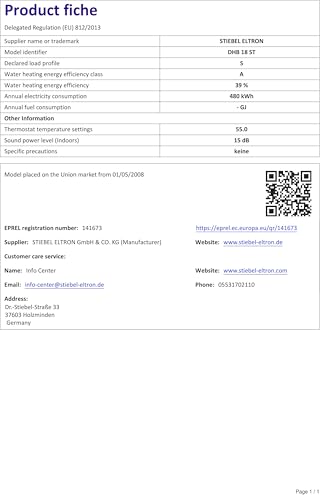 STIEBEL ELTRON DHB 18 ST Elektronischer Durchlauferhitzer 18 kW