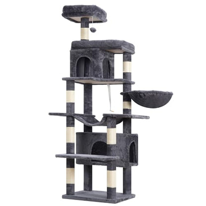 Heybly mehrstöckiger Kratzbaum HCT036G - 178 cm, rauchgrau