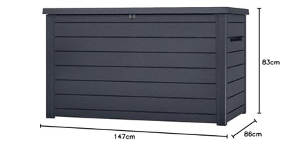 Koll Living Goliath XXL Auflagen- & Kissenbox - 870L Graphit