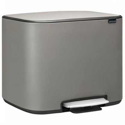 Brabantia Bo Treteimer Abfalleimer – 36 L Mineral Concrete Grau