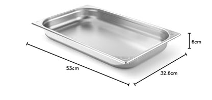 HENDI Gastronorm Edelstahlbehälter GN 1/1 - 9 Liter