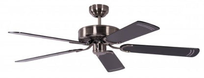 Potkuri Deckenventilator 132 cm – Gealtert Silber ohne Beleuchtung