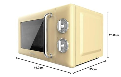 Cecotec Proclean 3010 Retro Mechanische Mikrowelle - Gelb 20L