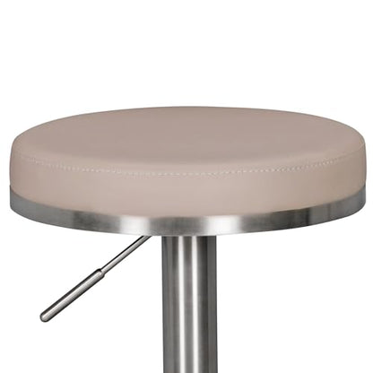 FineBuy Barhocker höhenverstellbar – Edelstahl & Gepolstert