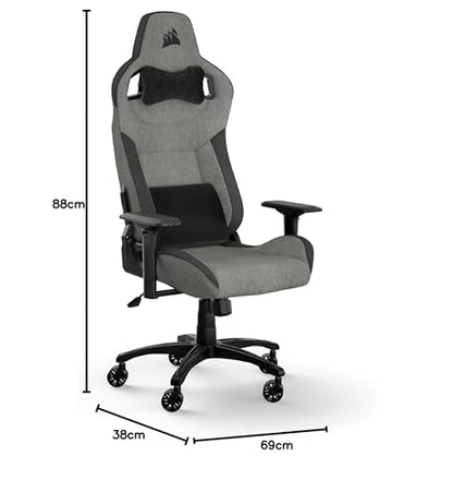 Corsair T3 RUSH Gaming Stuhl Stoffbezug Schwarz/Holzkohle
